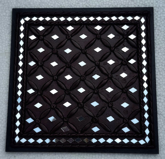 Handcrafted Lippan Mirror Art – 6x6 Inch
