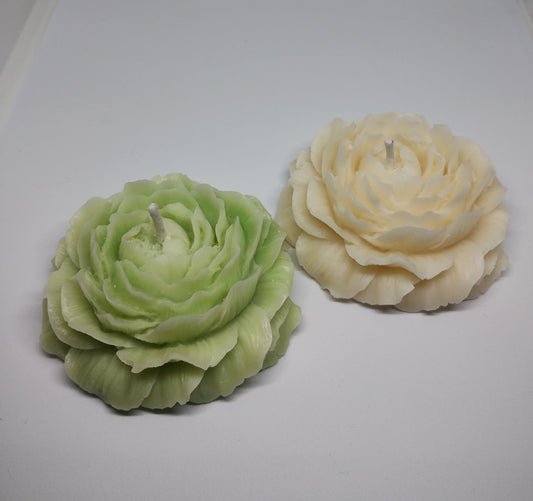 Peony Bloom Scented Duo – Pastel Green & White 🌸💚🤍