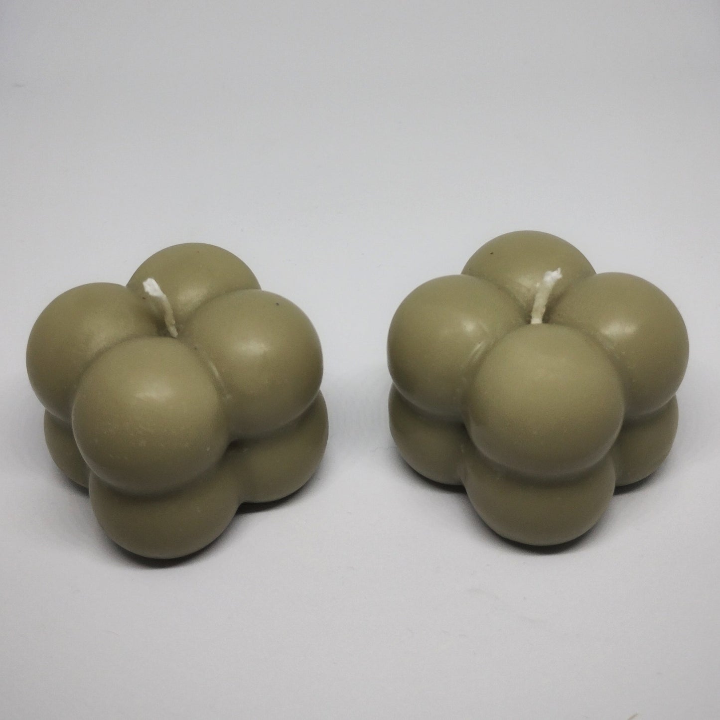 Sage Green Mini Bubble Soy Candle – Set of 2 🕯️