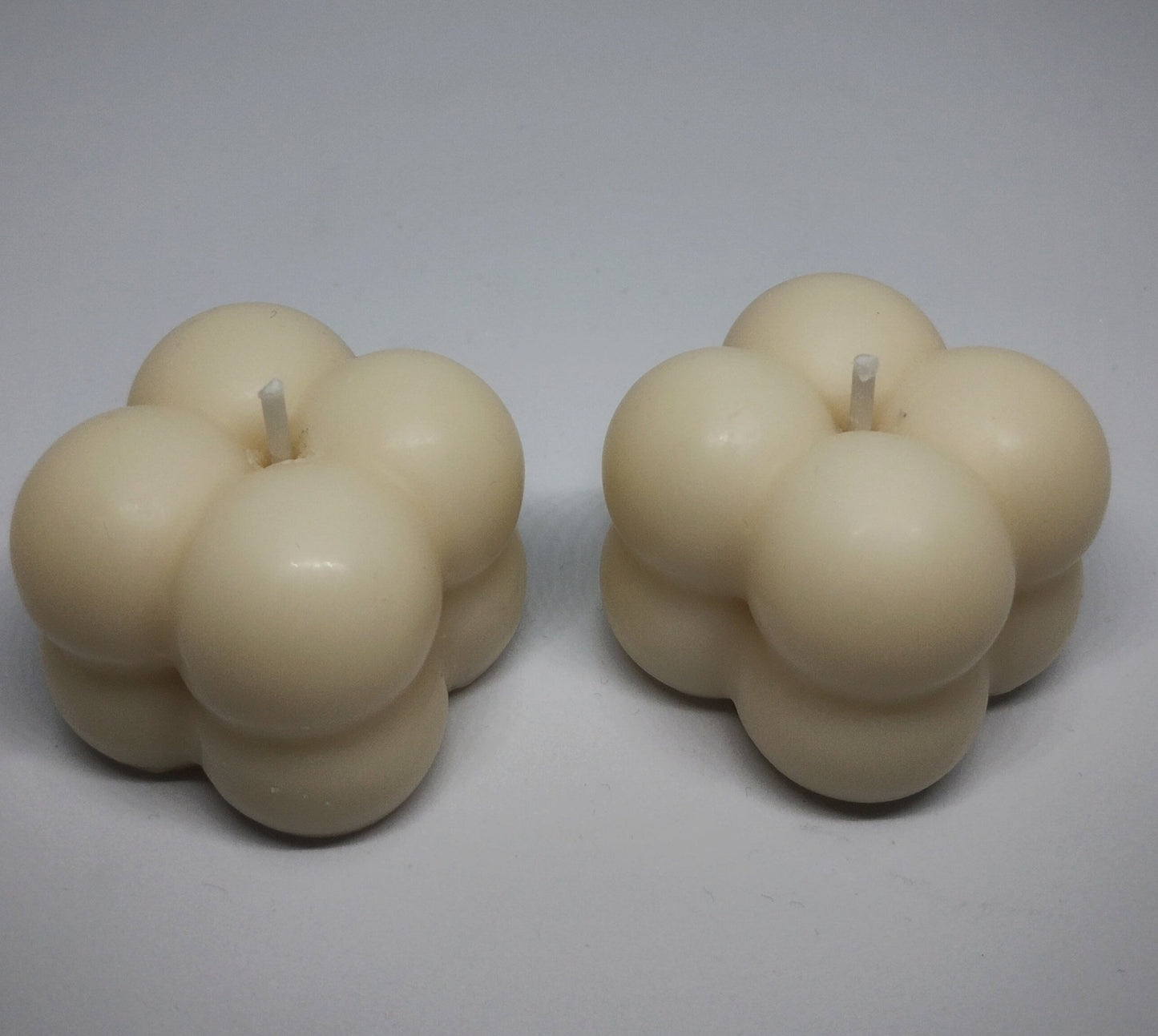 Mini White Bubble Soy Candle – Set of 2